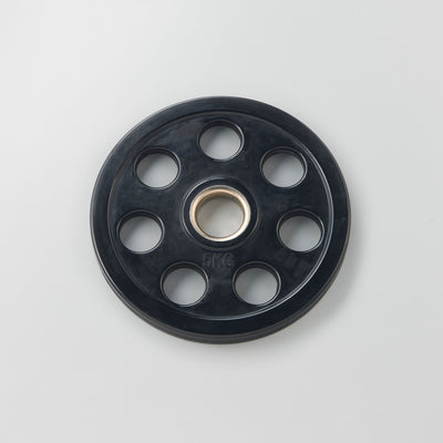 穴付ラバーバーベルプレート 5kg(穴Ф51mm)