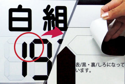運動会用マグネット反転式得点板 黄組 S-4033