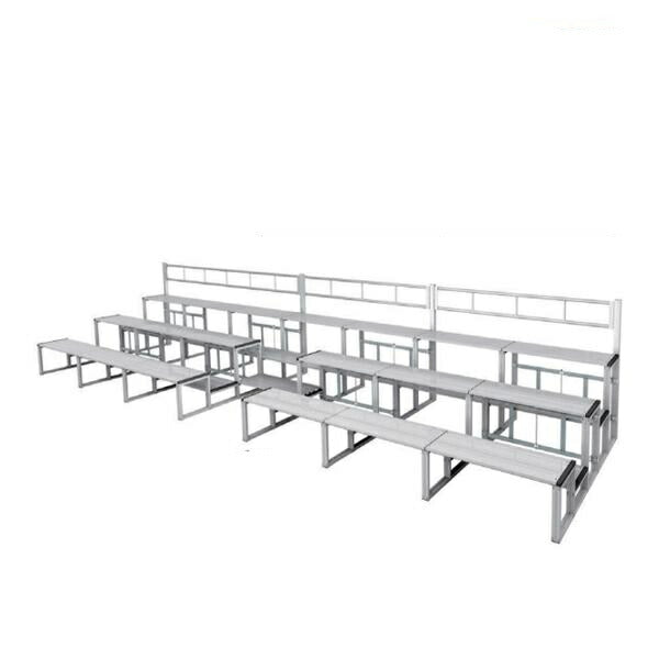 折リタタミ式 舞台前ヒナ段アルミ製 4段9連セット 80×120 S-7030