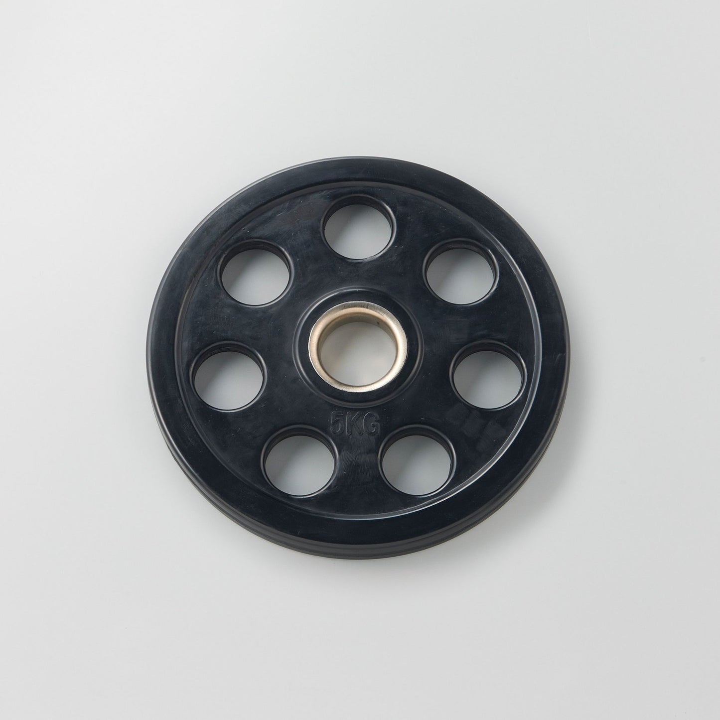 穴付ラバーバーベルプレート ５kg(穴Ф５１mm)