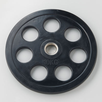 穴付ラバーバーベルプレート １０kg(穴Ф５１mm)