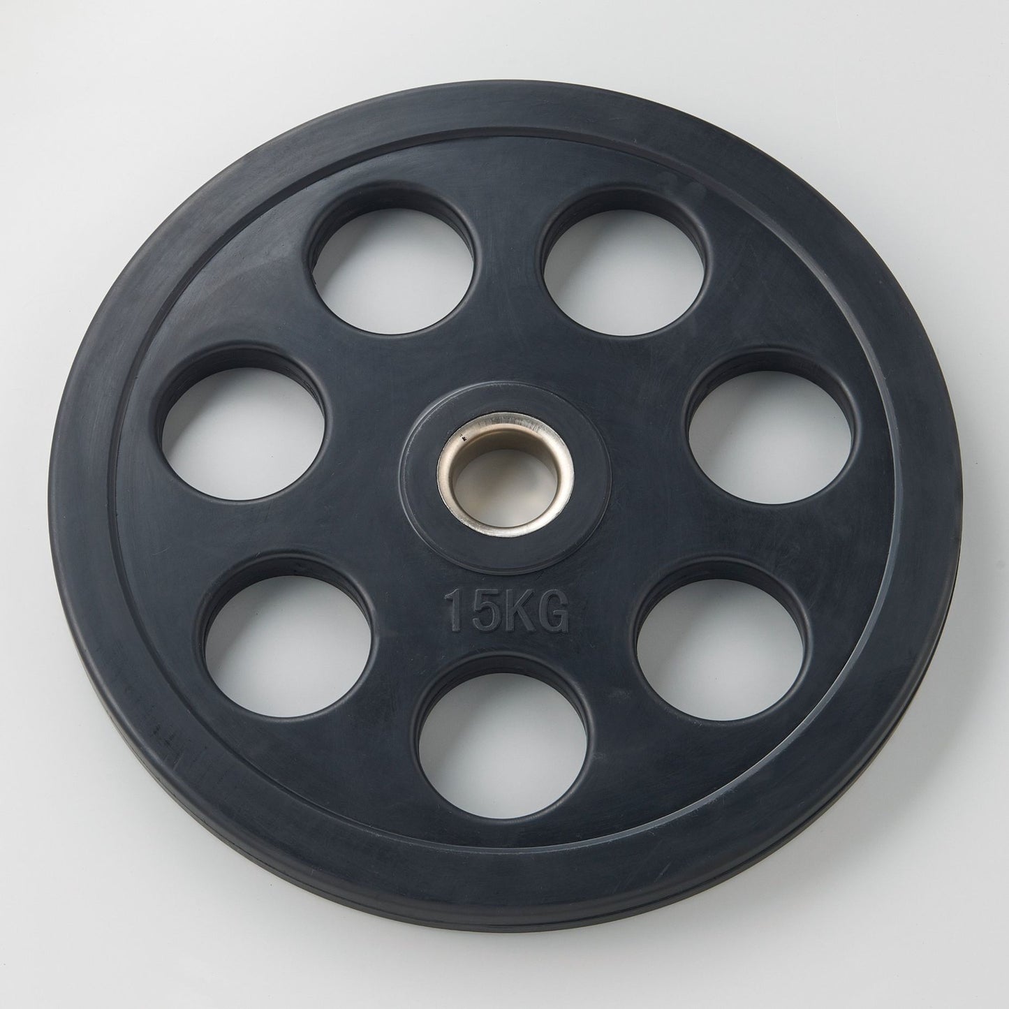 穴付ラバーバーベルプレート １５kg(穴Ф５１mm)