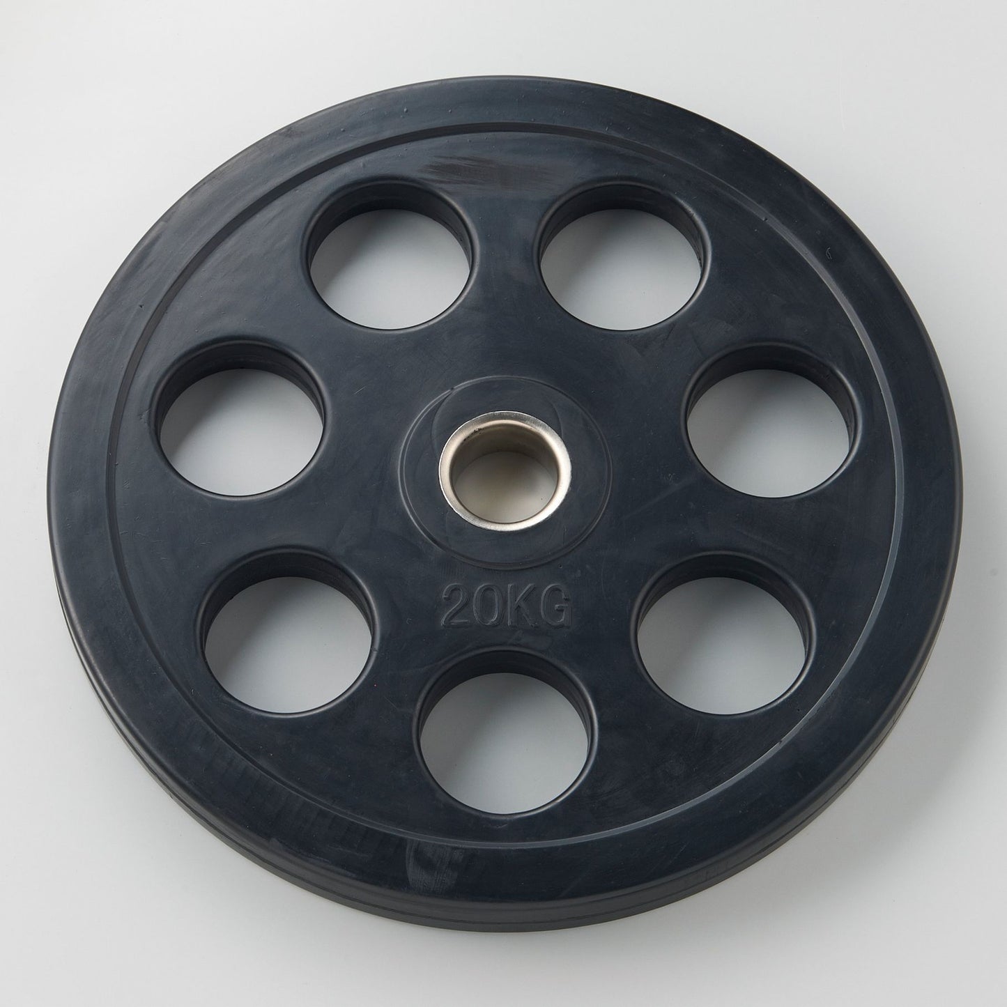 穴付ラバーバーベルプレート ２０kg(穴Ф５１mm)