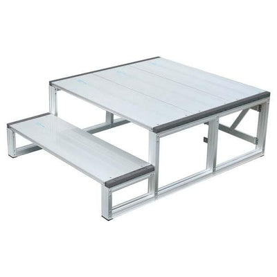 アルミ折りたたみ式 朝礼台(Ｗ９５×Ｈ５０)