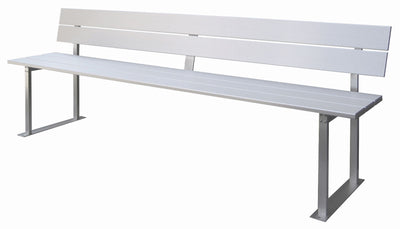 アルミ製ベンチ(背付き１８００)