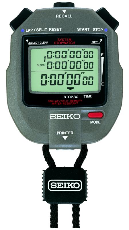 システムストップウォッチ SVAS011 幅6×奥行2.2×高さ8cm 黒 ブラック 計測 日本製 日常生活防水 EGC302