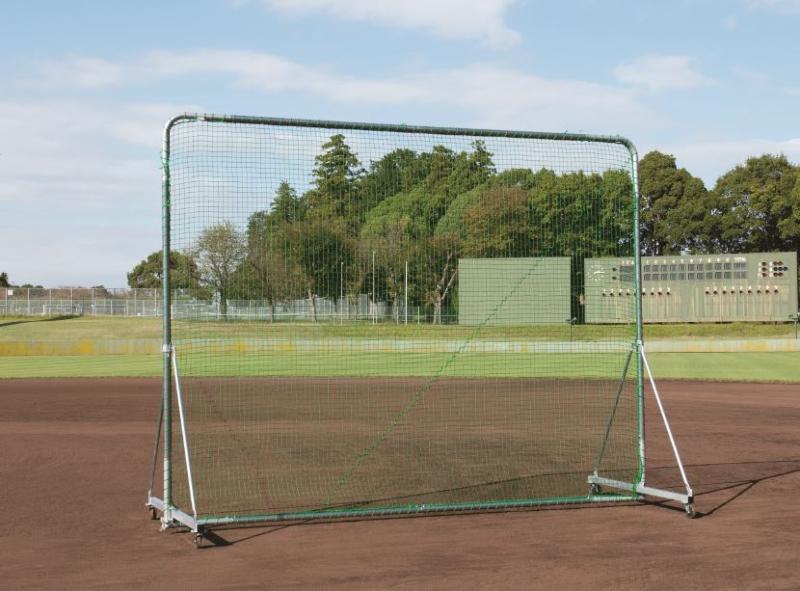 防球 ネット DX 4×3CS 幅400×奥行150×高さ305cm 緑 グリーン スチール 日本製 EKC204