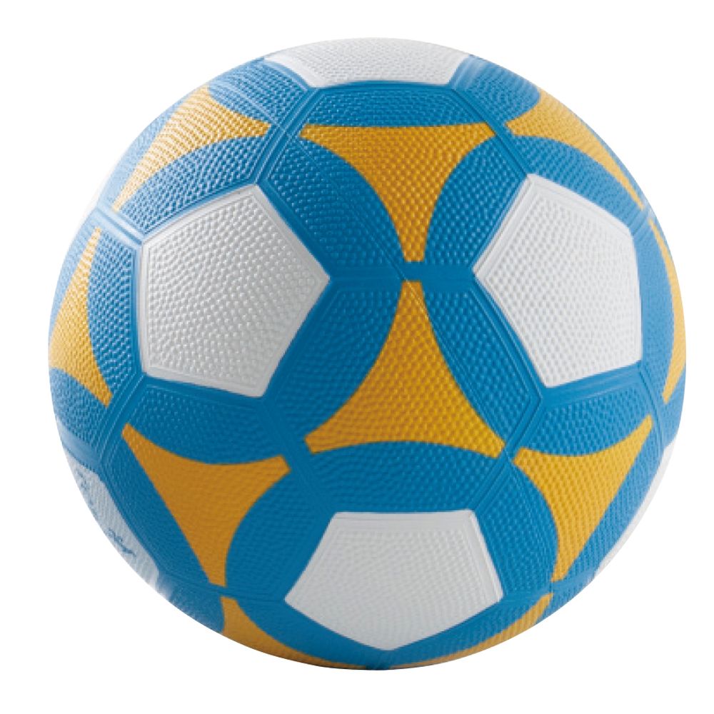 授業用 ゴム ボール サッカー 径20cm 黄 青 白  EKD443