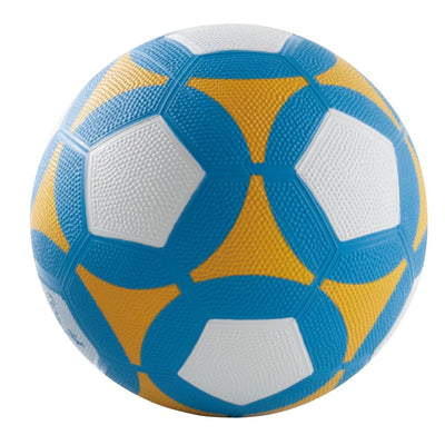授業用 ゴム ボール サッカー 径20cm 黄 青 白  EKD443