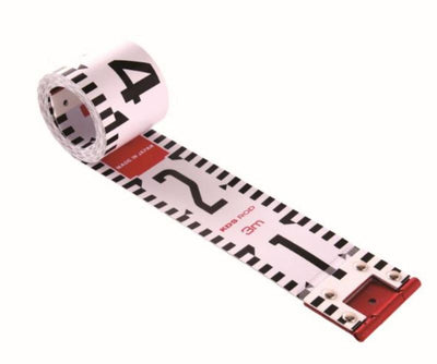 リボン ロッド 3m 幅6cm×厚さ0.65mm 日本製 巻尺 メジャー 測定 計測 EKJ108