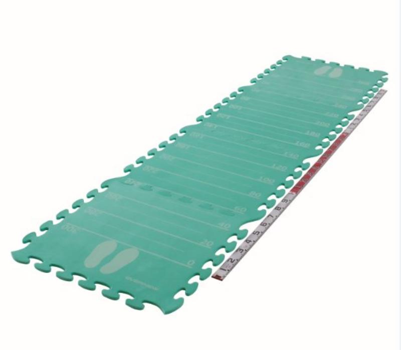 立ち幅跳び 連結 マット 長さ380×幅100×厚さ1.5cm グリーン ジョイント式 日本製 計測 測定 スポーツテスト EKJ135