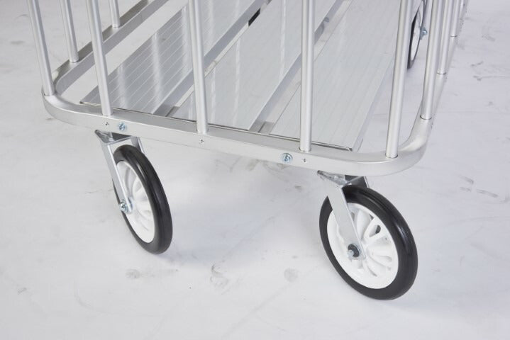 アルミボールカゴ大容量 大型自在タイヤ仕様 S-0840