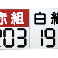 運動会用マグネット反転式得点板 赤組・白組 S-4030