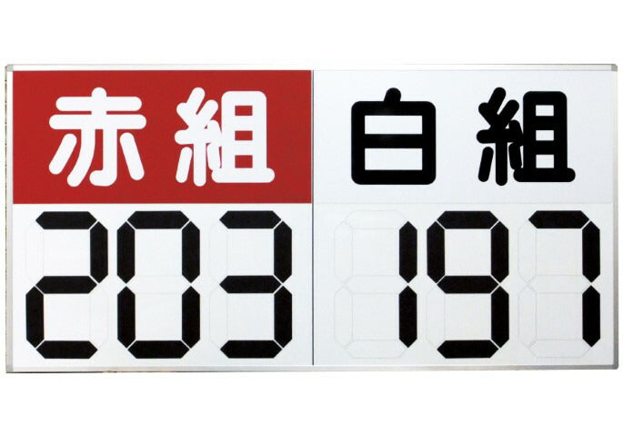 運動会用マグネット反転式得点板 赤組・白組 S-4030