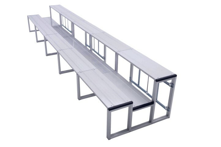 折リタタミ式 アルミ製観覧席 2段5連セット S-7010